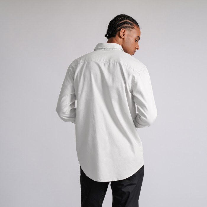 Mens white long sleeve dress shirt