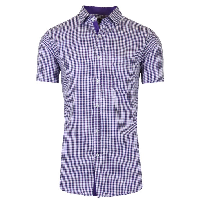 Mens Slim Fit Short Sleeve Dress Shirt A Refreshing Subuh Lecture Style