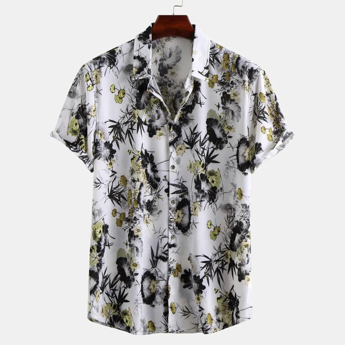 Mens Floral Print Dress Shirt Stylish and Versatile Addition to Your Wardrobe