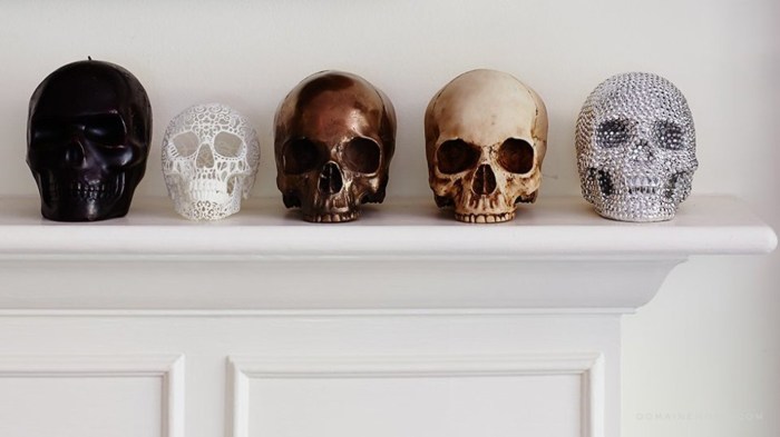 Halloween skulls decorate ways