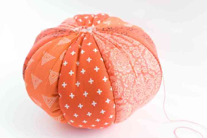 Pumpkin fabric plush make tutorial