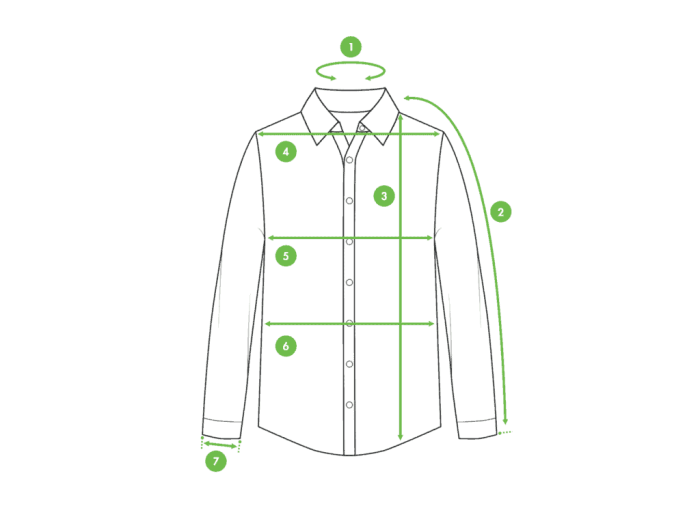 Men's dress shirt sizes how to measure