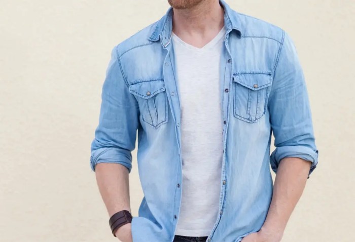 Denim dress shirt mens